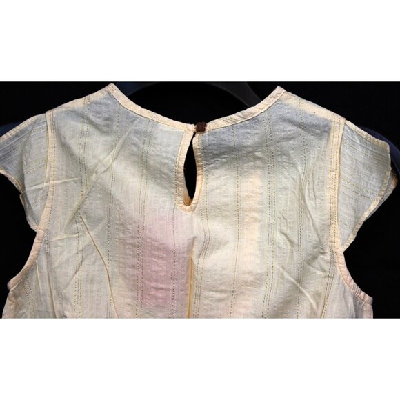 NEW VTG 2007 Gymboree Savanna Sunset Ivory Sequin Sparkle Blouse Stripe Metallic - Picture 5 of 7